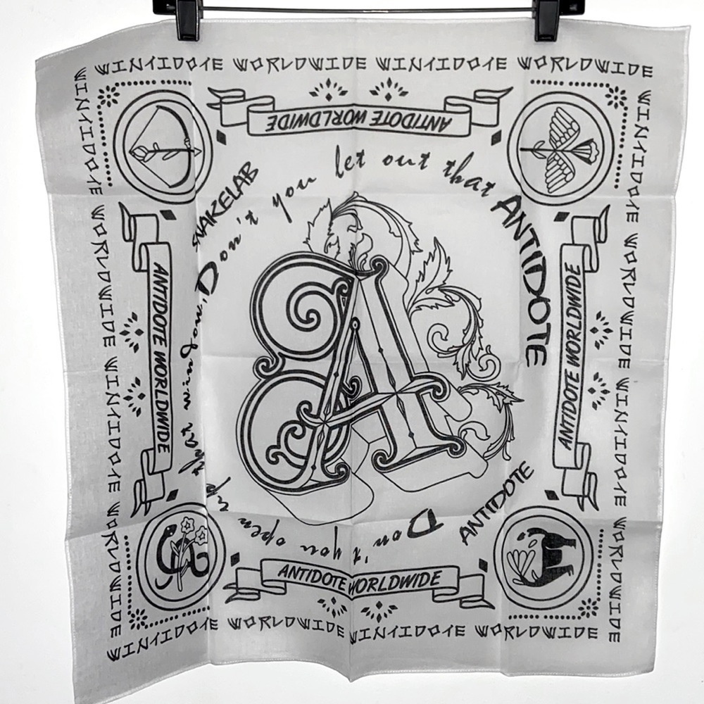 Antidote Worldwide 💉 designer streetwear bandana / scarf 🧣 NWT UNI​​​​​